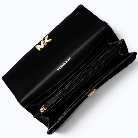 NEW MICHAEL KORS Large Black Leather Wallet - Picture 9 of 10